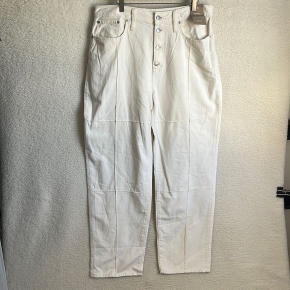Madewell Denim - Madewell Jeans Womens Size 32 Baggy Straight Ivory White Pants